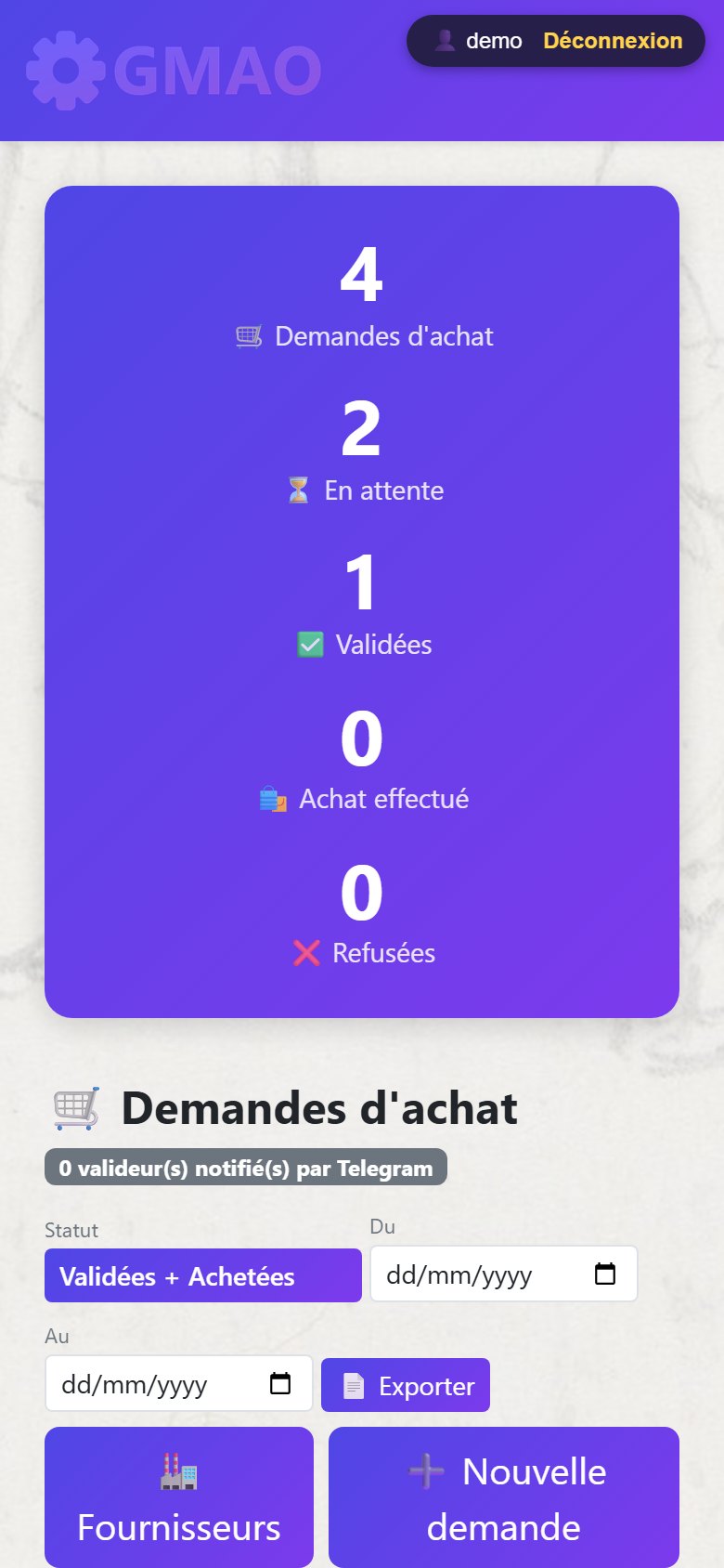 Demandes d'achat sur téléphone